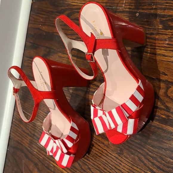 Kate spade size 8 red heels - Picture 2 of 2